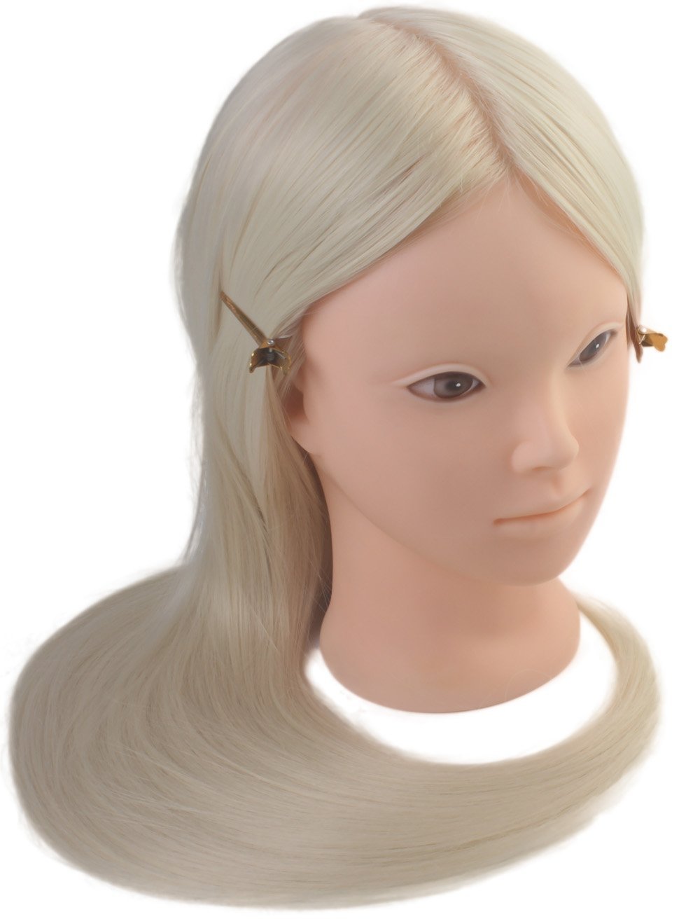 Mannequin Doll Head with Synthetic Hair, For Practice & Training